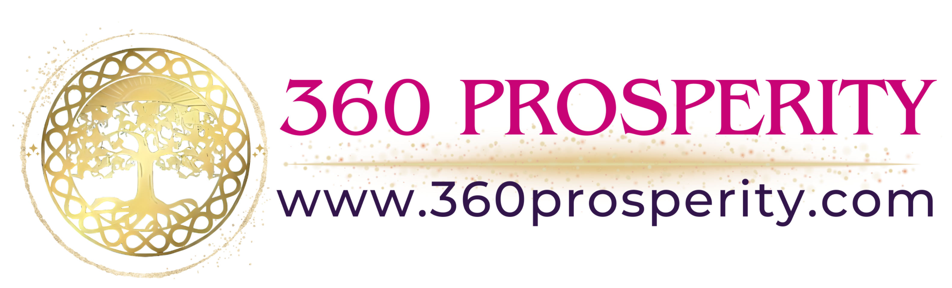 360 Prosperity logo: a gold tree of life in a circle beside the words 360 PROSPERITY and www.360prosperity.com